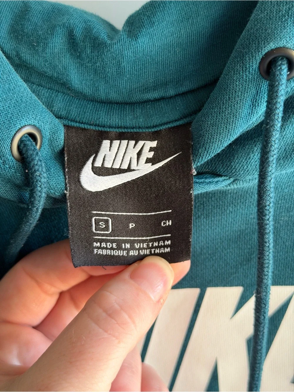 Nike Teal Pullover Hoodie with White Swoosh